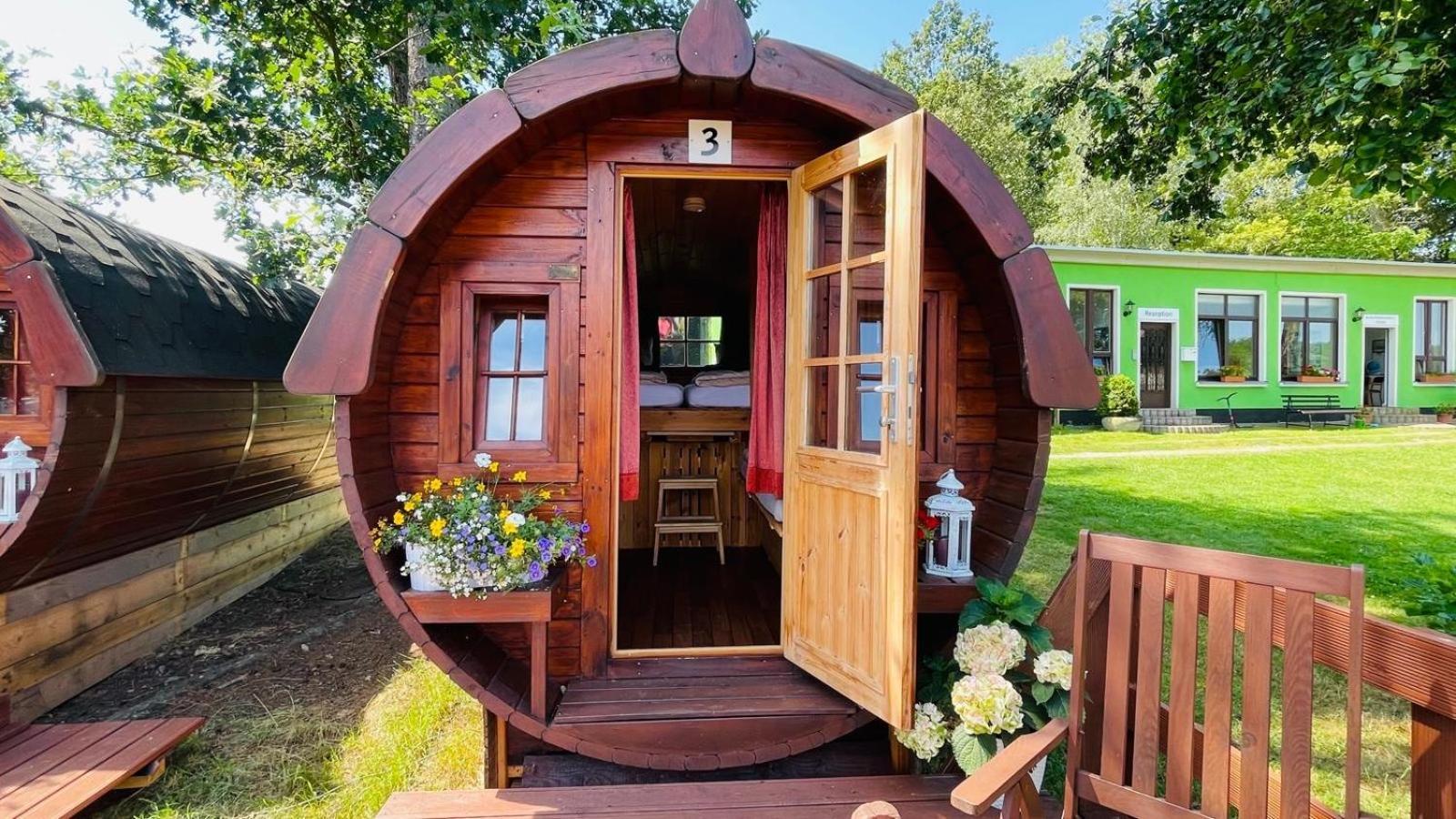 Campingplatz Koberbachtalsperre - Campingfass Mieten Langenbernsdorf Экстерьер фото